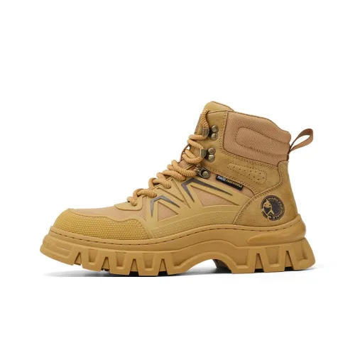 FAIRWHALE 9см Мартин Ботинок 5см Мужской Желтый