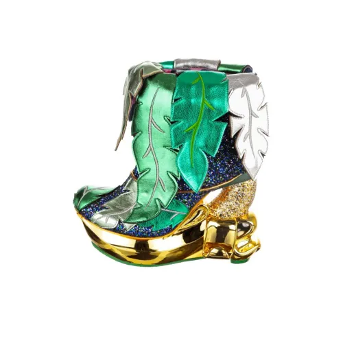 IRREGULAR CHOICE Ботильоны Зеленый и золотой Женские