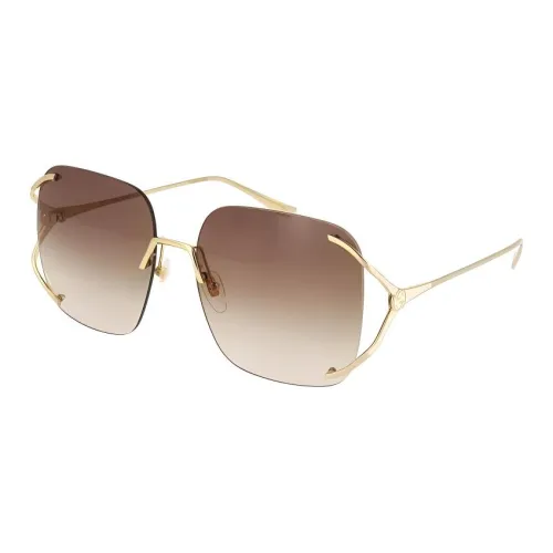 GUCCI Металл Квадрат Солнцезащитные очки Унисекс Золото