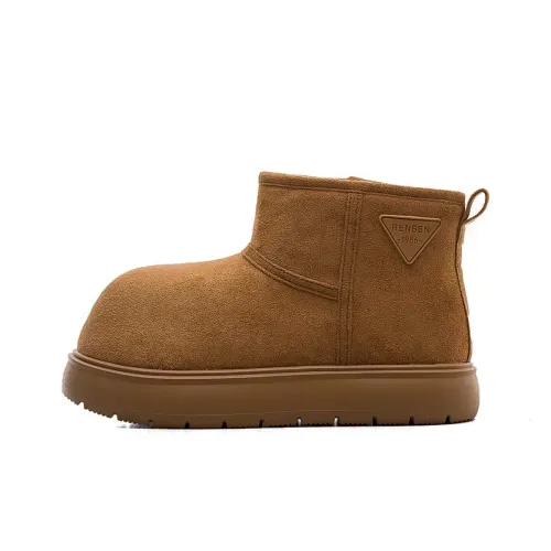 RENBEN Термический Аbrasion-Resistant Покрытие Короткие Снежные Ботинки Женские CAMEL