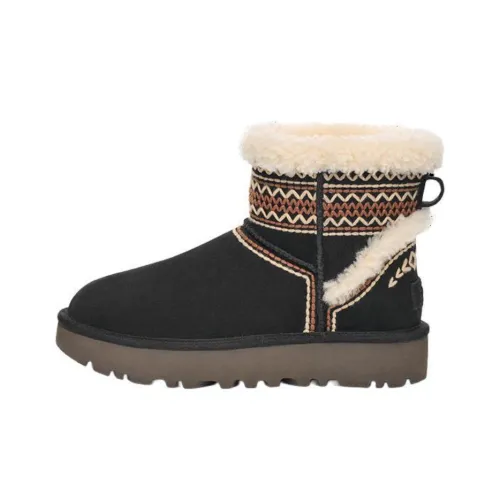 UGG CLASSIC MINI Atherson Короткий Снегокат Женские Черный