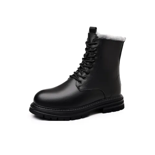LUOMAIKE Короткий MID Martin Ботинок Мужской Черный