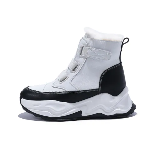 Junjali Термический Износостойкий Амортизирующий Увеличивающий Высоту Короткий Снегокат Женские Белые