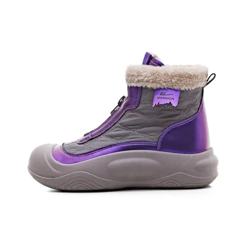 Warrior Аbrasion Resistant визуально увеличивает рост Slip Resistant Короткий Сноубутсы Женские Серо-фиолетовый