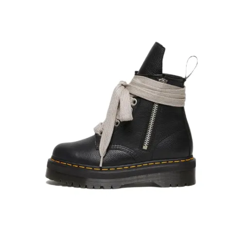 RICK OWENS совместный бренд x Dr.Martens 1460 Короткий ботинок Martin Unisex Черный