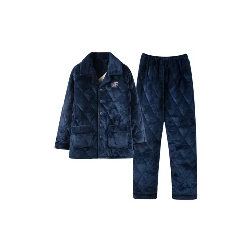 LEZIYUN Пижамный комплект Мужской Элегантный Королевский синий