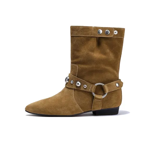 BELLALILY Ботильоны Женские Хаки