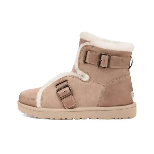 UGG Dune Мини Пряжка Boot Теплоизоляционный Устойчивый к истиранию Короткий Снегобут Женские Песочный