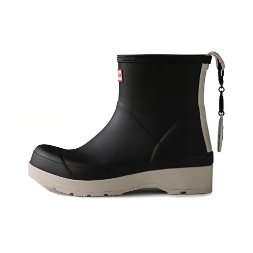 HUNTER Год кролика Китайский зодиак Принт Термостойкие противоскользящие резиновые сапоги Мужские Черные