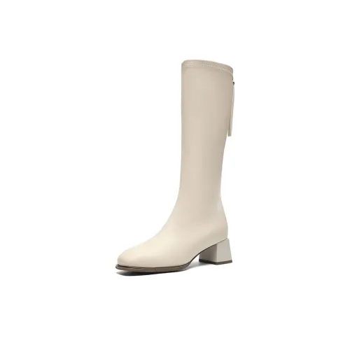 ZHR Высокие сапоги до колена увеличивающие высоту на 5 см женские