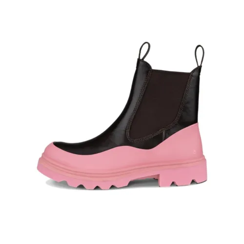 Ecco Короткий Челси Женские Черный Розовый