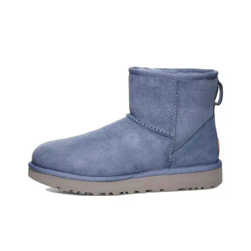 UGG CLASSIC MINI Термический противоскользящий короткий ботинок для снега MID голень женский серый синий