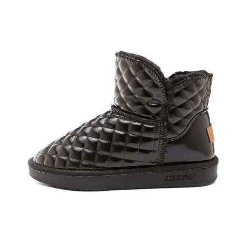 Warrior Утолщенный And Флис Линейный Утепленный Обувь Термическая Ботинки для снега Женские Черный
