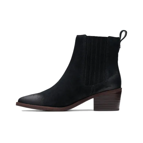 Clarks Короткий Челси Женские Черный