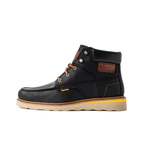 CAT Jackson Moc MID Коллекция Термический Износостойкий Увеличение Высоты Ankle Длина Аутдор Мужской Черный