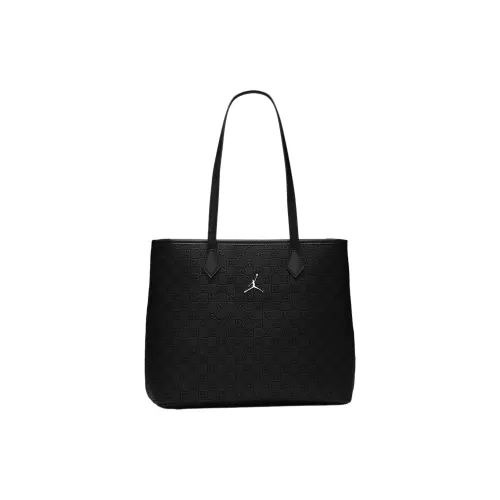 Джордан Monogram Полиуретан Тоут Сумка Сумка для покупок Сумка Сумка через плечо Средняя Унисекс Черная