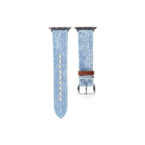 CHRROTA Сверкающий страз Медвежонок Деним Кожа Замена Ремешка Compatibility Apple Watch Apple Watch iWatch 10 9 8 7