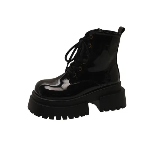 EEueeczs Короткий Мартин Boot Женские Черный