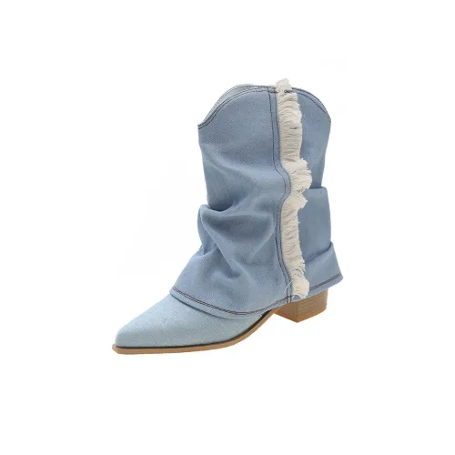 KATHRYN WILSON Ботильоны Женские Джинсовый Синий