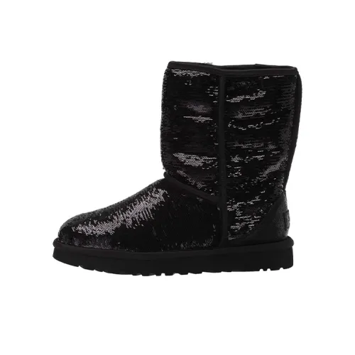 UGG Теплый Износостойкий Противоскользящий покрытие Crew Сноубутсы Женские Черный