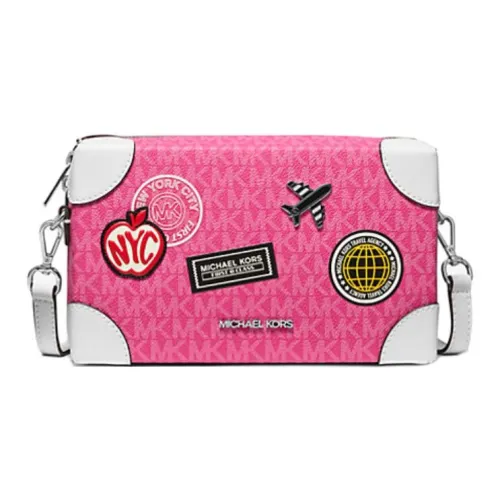 MICHAEL KORS Jeanie Покрытие Холст Кроссбоди Сумка Сумка через плечо Женская Красный Дракон Фрукт