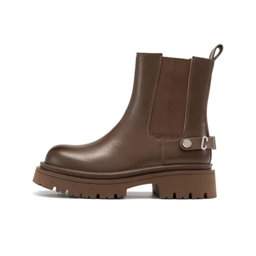 AOKANG Короткий Челси Женские Коричневый