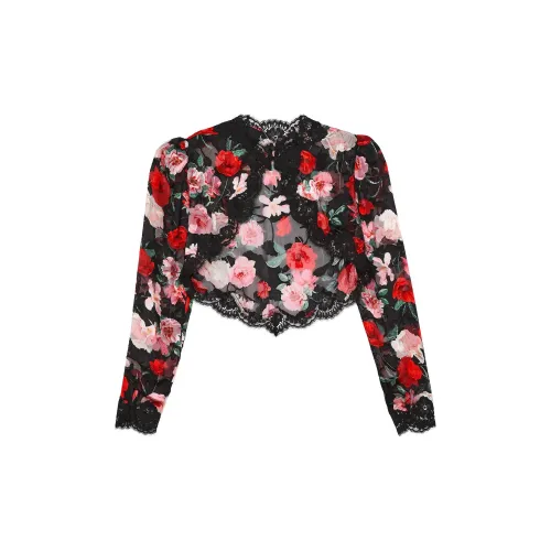 Victoria's Secret Atelier Victoria's Secret Noir Выгорающая печать Сатин Кружевная отделка BF Пижамный топ Женские Черный цветок