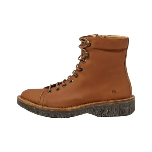 El Naturalista Вулканы Короткий Мартин Ботинок 3,5 см Женский Желтый Коричневый