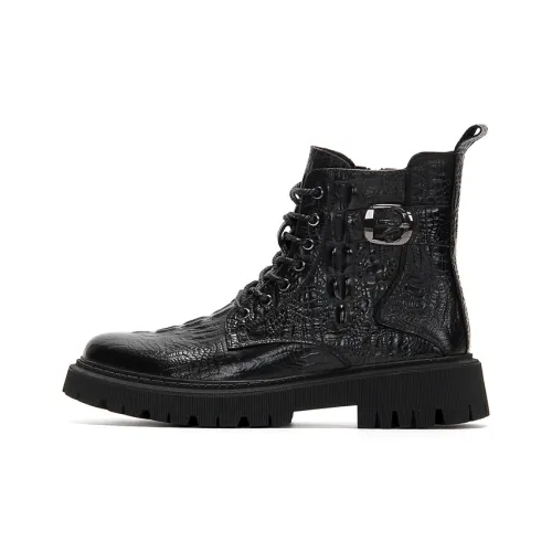 Kemaron Колено Высокая Ботинка Martin Мужская Черная