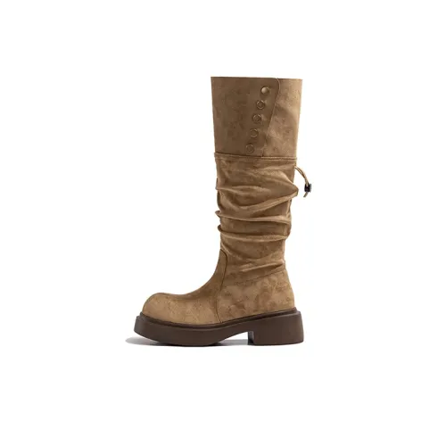 Old Meow Женские высокие сапоги с коленом цвет абрикос