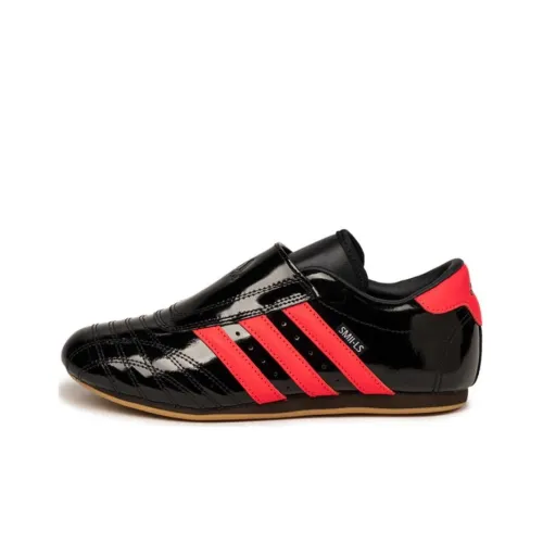 Adidas Taekwondo Slip-resistant Abrasion-resistant Low-top Training Shoes Unisex Black Red Adidas Taekwondo Противоскользящие Износостойкие Низкие Кроссовки для тренировок Унисекс Черный Красный
