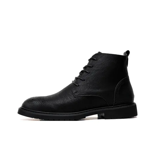 Chi Wolf Короткий Мартин Ботин Мужской Черный