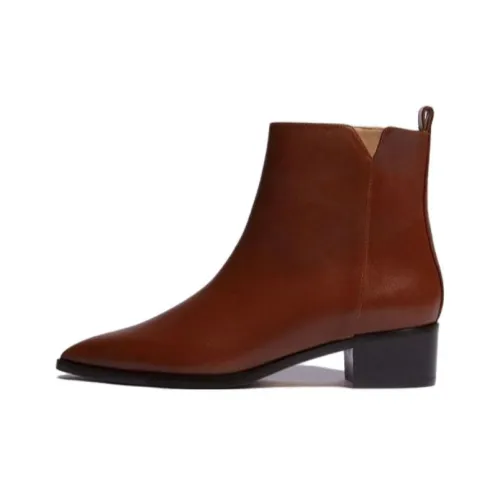 SCAROSSO Ботильоны 4CM Женские Коричневый