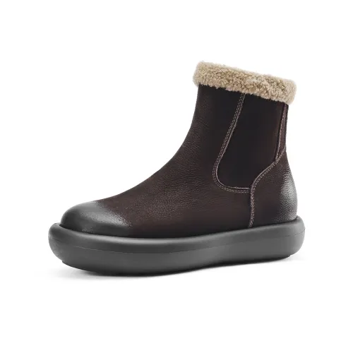 D Fuse SCANDINAVIA Термический Аbrasion-Resistant Coating Короткие Снежные Ботинки Женские Кофейного Цвета