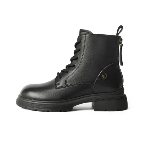 BELLE 13cm Martin Boot 3cm Женские Черный Бежевый