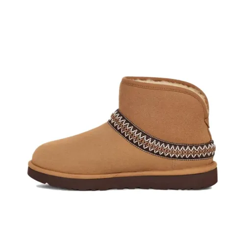 UGG Короткие Снежные Ботинки Женские Каштановые