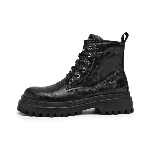 G.N.SHIJIA Короткий Мартин Ботинок 5 см Мужской Черный