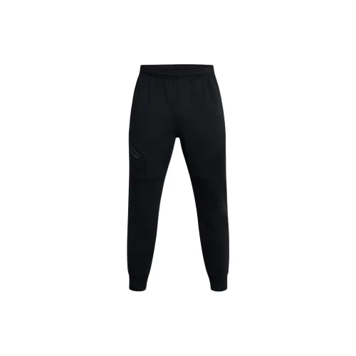 Under Armour Unstoppable FW24 Флис Joggers Вязаные Тренировочные Штаны Мужские Черные