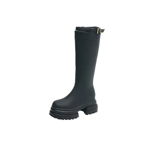 SANTA BARBARA POLO RACQUET CLUB Колено Высокие сапоги 7 см Женские Черный