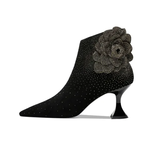 HAOYASENNU Ботильоны 7 см Женские Черные