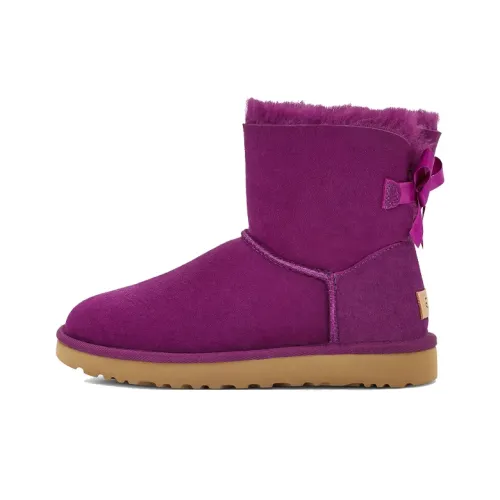 UGG Мини Bailey Bow 2 Теплый Износостойкий Противоскользящий Короткий Снегокат Женские Розовый Красный
