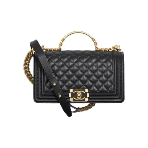 CHANEL LEBOY Блестящая Телячья Кожа Клапан Сумка Сумка через плечо Сумка через плечо Женская Черная