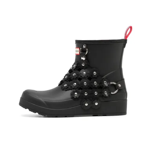 HUNTER Black Comme Des Garçons MID Голень Ботинки Женские Черный