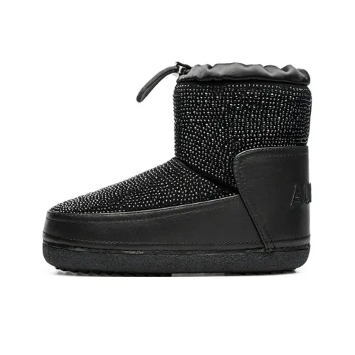AU MU Термические Короткие Снежные Ботинки Женские Черные