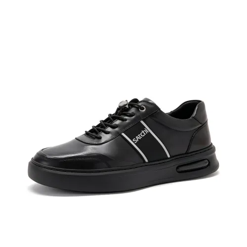 SATCHI Slip-resistant Shock Absorbers с устойчивостью к истиранию Низкие кроссовки для скейтбординга Мужские Черные