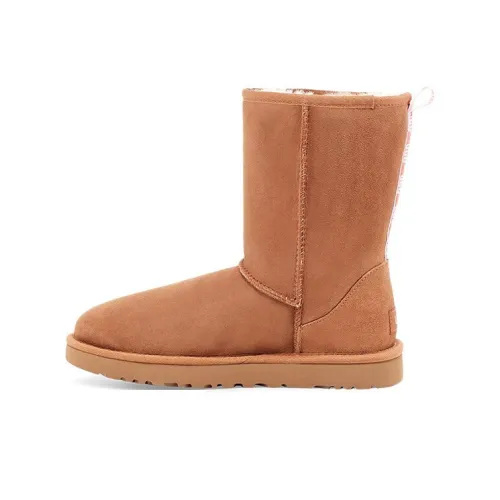 UGG CLASSIC SHORT Термостойкие противоскользящие Crew Сноубутсы Женские Каштановый