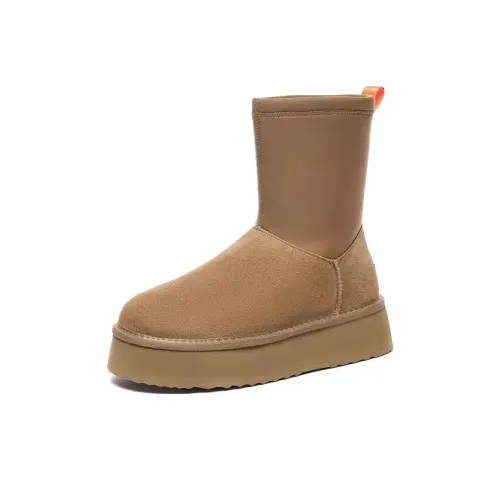 EVERAU Короткие Сноубутсы Женские Коричневые