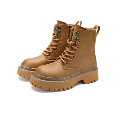 Safiya Короткий Мартин Ботинок Женские Желтые