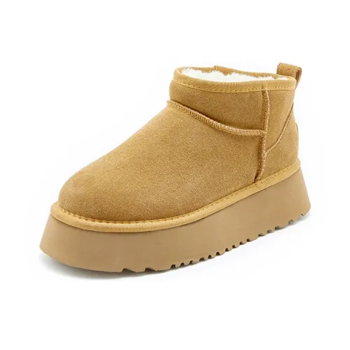 Joy Mario Термические ботинки для снега с короткой щиколоткой женские цвет КАМЕЛ