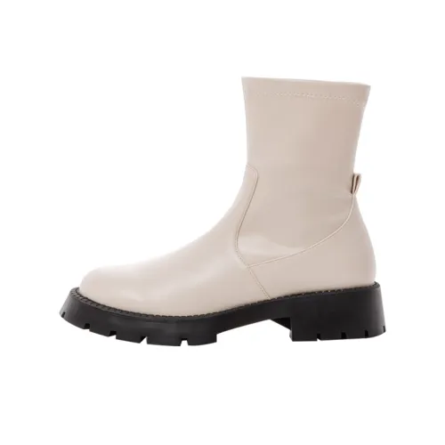 GRACEGIFT Женские Мартинсы Экрю